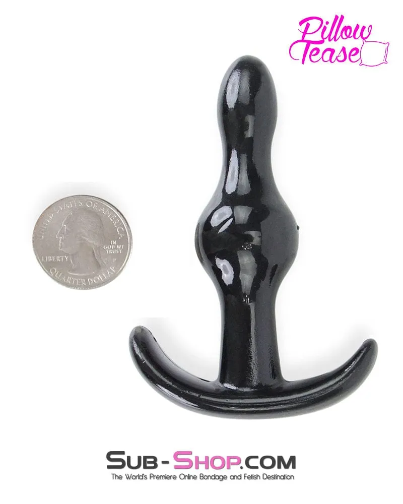 0358E  Black Small Balled Beginner Butt Plug