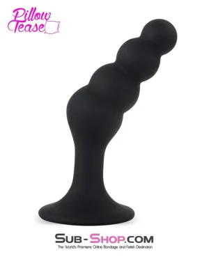 0463M-SIS      Sissy Femboy Beaded Silicone P-Spot Plug, Large