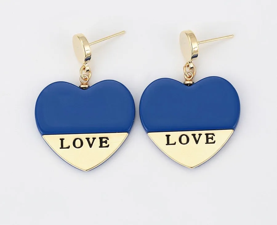 14k Gold Plated Love Heart Earring