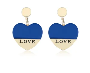 14k Gold Plated Love Heart Earring