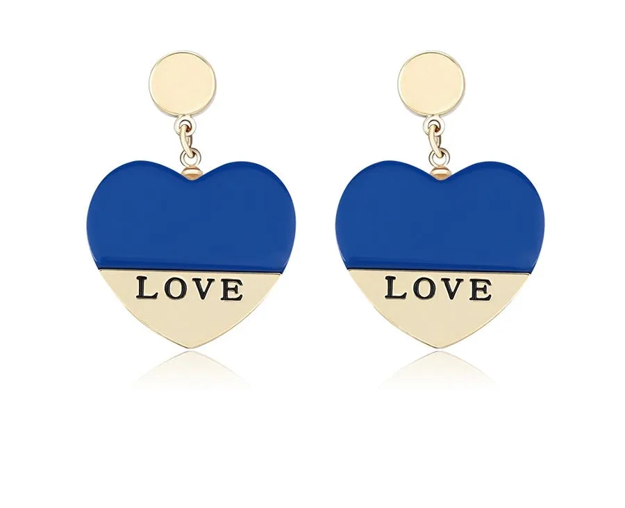 14k Gold Plated Love Heart Earring