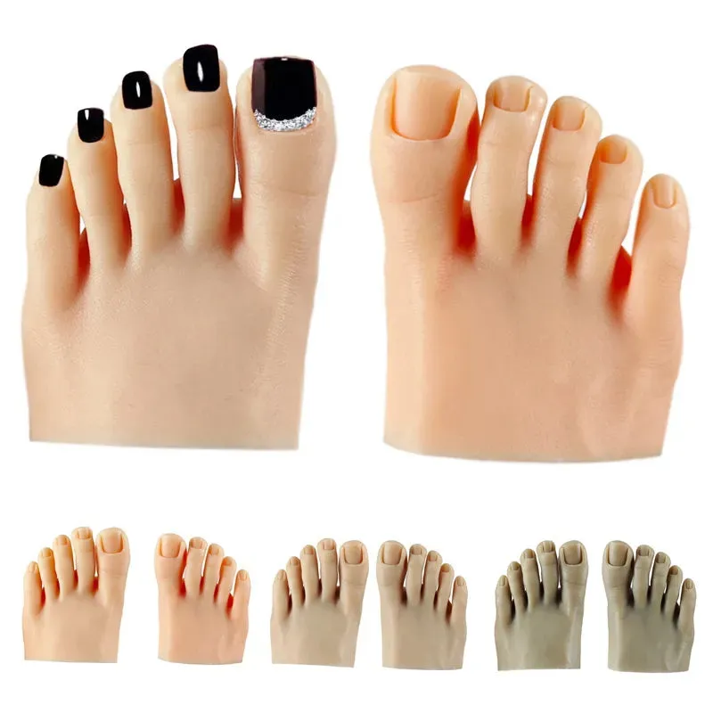 1pcs Silicone Practice Foot - Pedicure Training -  Silicone Nail Training Foot
