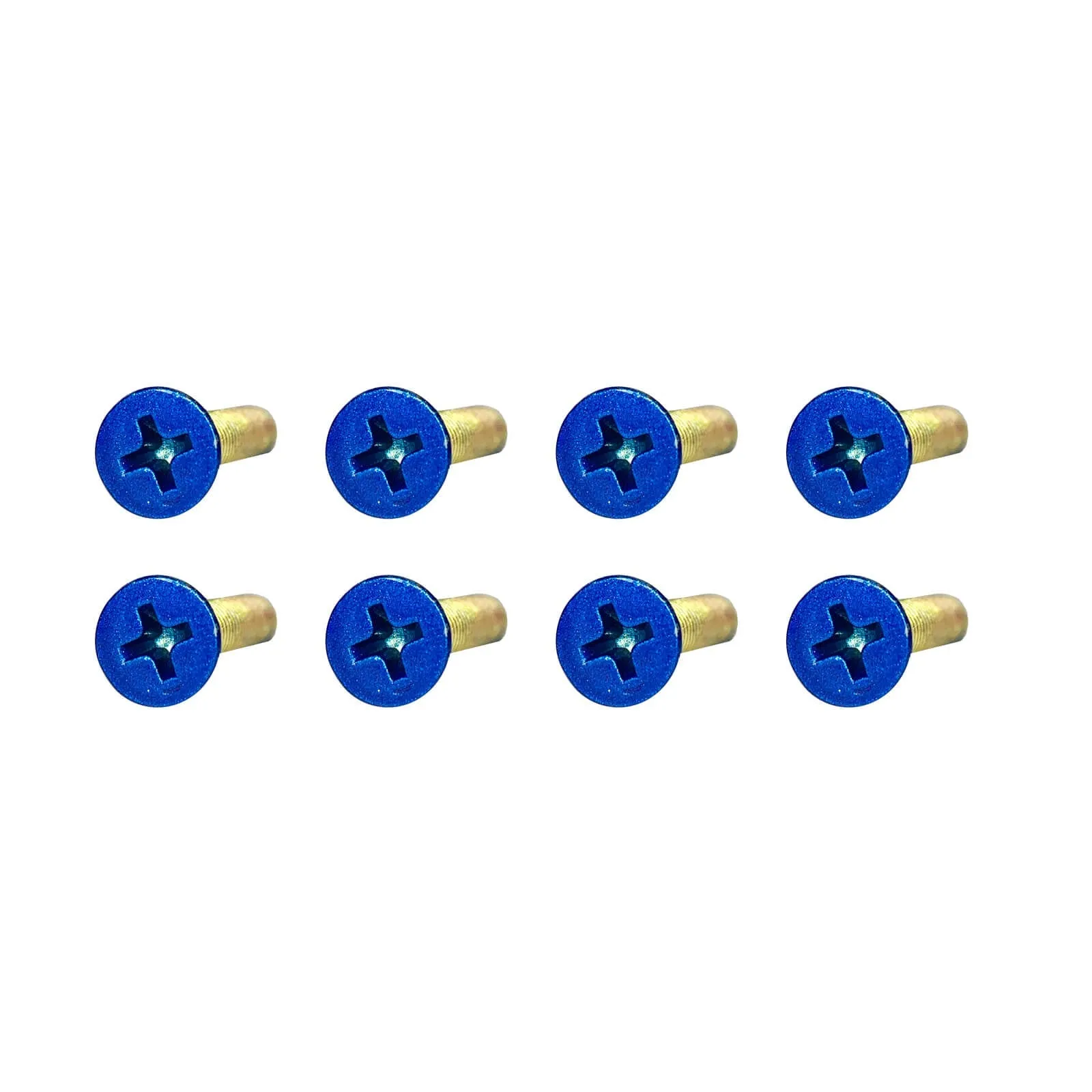 1" Candy Blue x Yellow Zinc Phillips Mounting Hardware 500 Pack