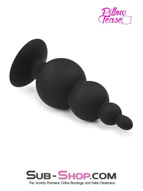 2329M      Large Graduated Silicone Anal Plug Trainer with Suction Cup Base