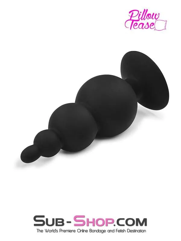 2329M      Large Graduated Silicone Anal Plug Trainer with Suction Cup Base