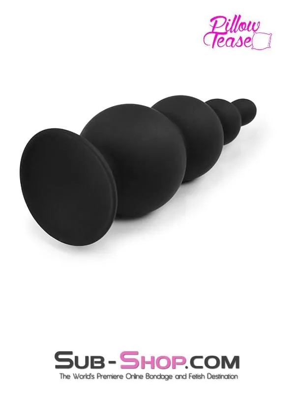 2329M      Large Graduated Silicone Anal Plug Trainer with Suction Cup Base