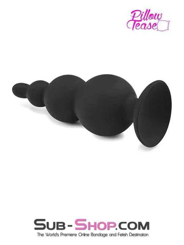 2329M      Large Graduated Silicone Anal Plug Trainer with Suction Cup Base