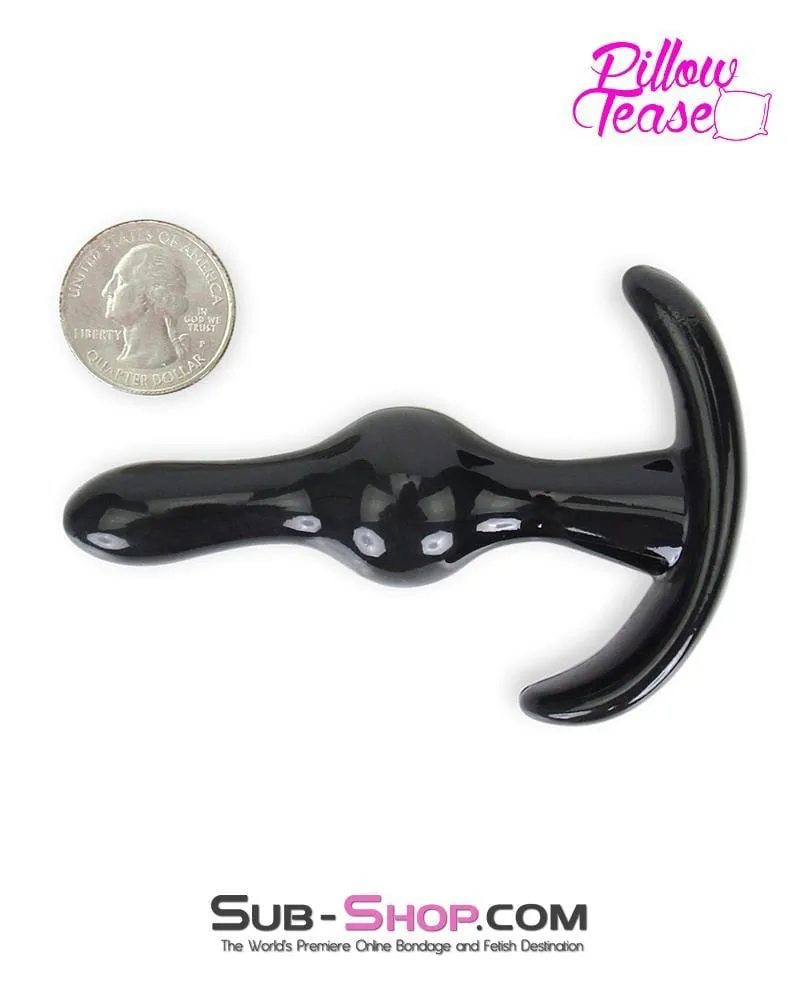 3741M      Black Mini Ripple Anal Pleasures Beginner's Butt Plug - LAST CHANCE - Final Closeout!