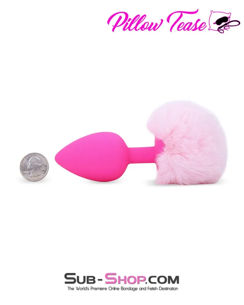 6884M      Bunny Tail Silicone Pink Anal Plug - LAST CHANCE - Final Closeout!