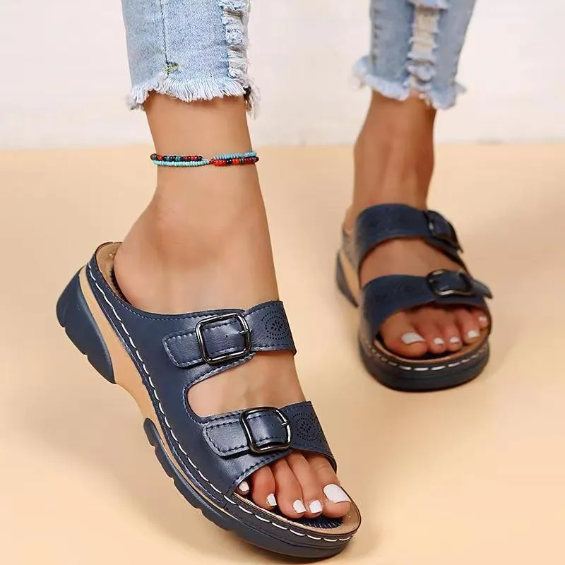 Adjustable Buckle Sandals | Comfortable Slip-On | Everyday Wear