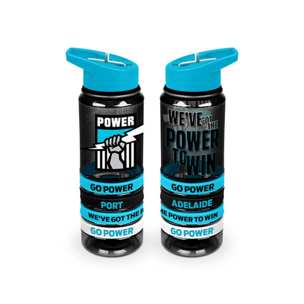 AFL Port Adelaide Power Tritan Drink Bottle with Bands