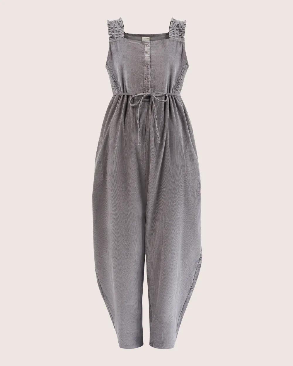 Alice Grey Smocking Strap Jumpsuit