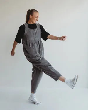 Alice Grey Smocking Strap Jumpsuit