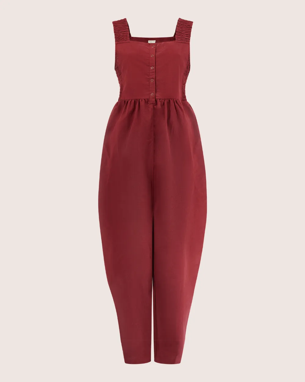 Alice Red Smocking Strap Jumpsuit