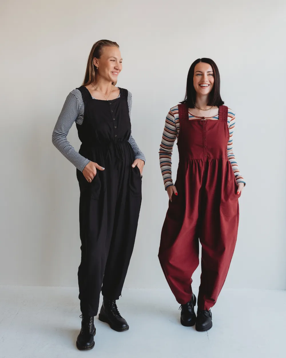 Alice Red Smocking Strap Jumpsuit