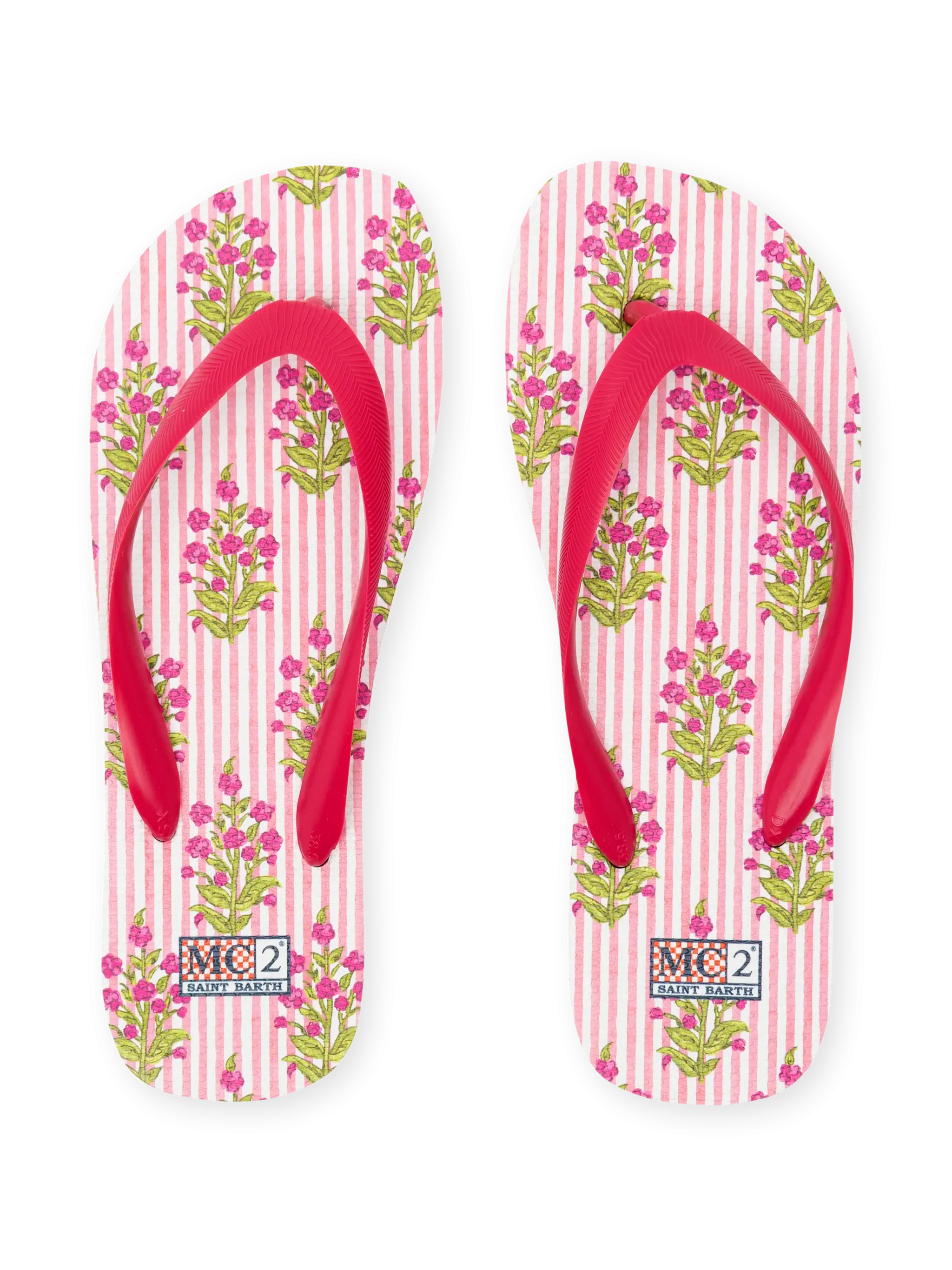 Alma flip flops with flower print