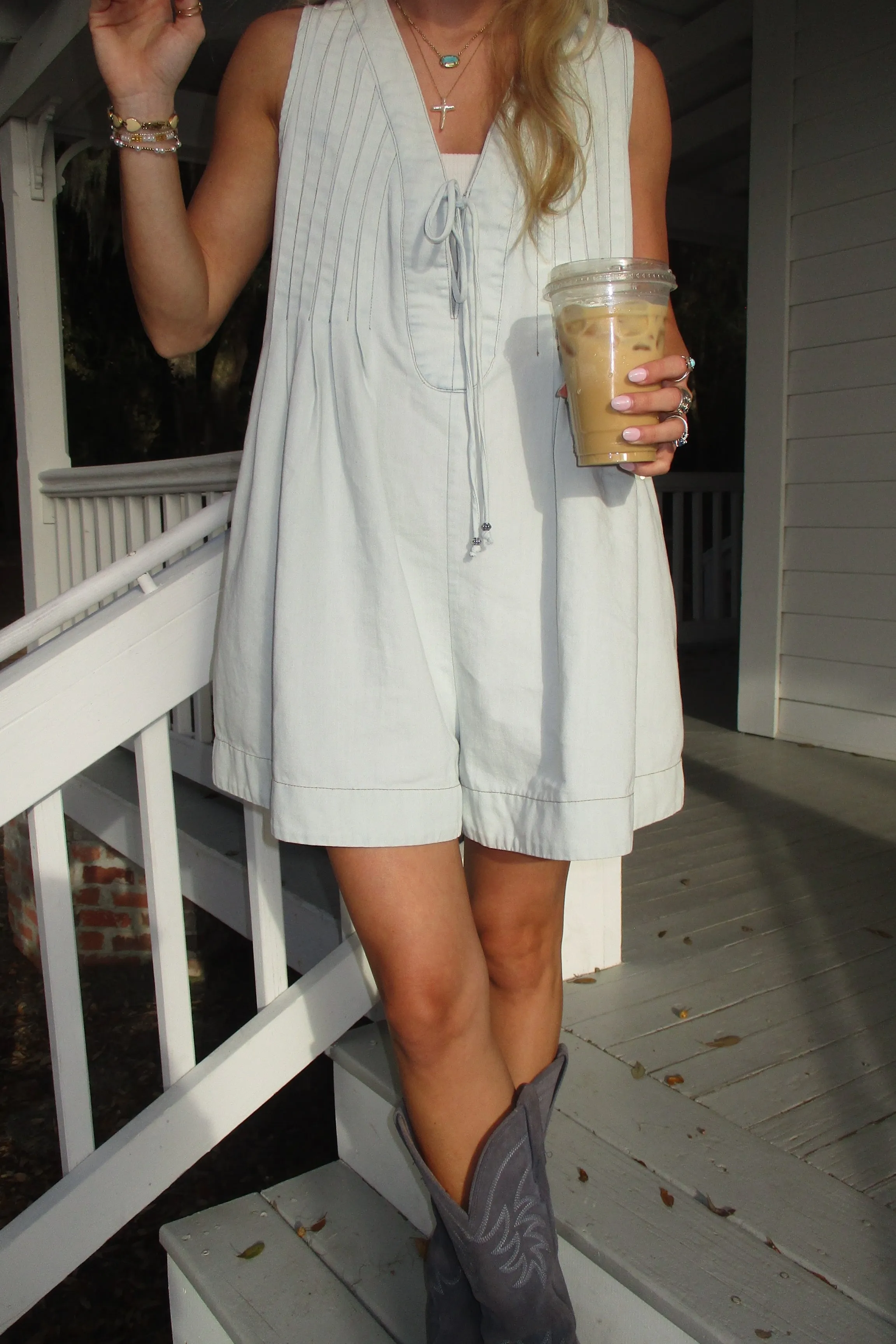 Amalia Pleated Romper | Restocked