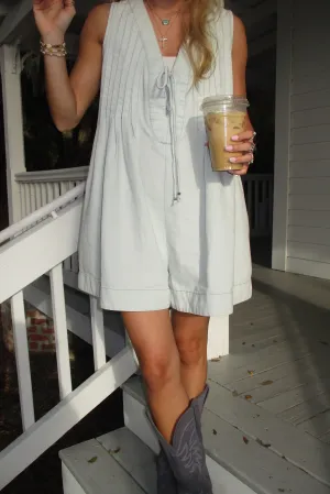 Amalia Pleated Romper | Restocked