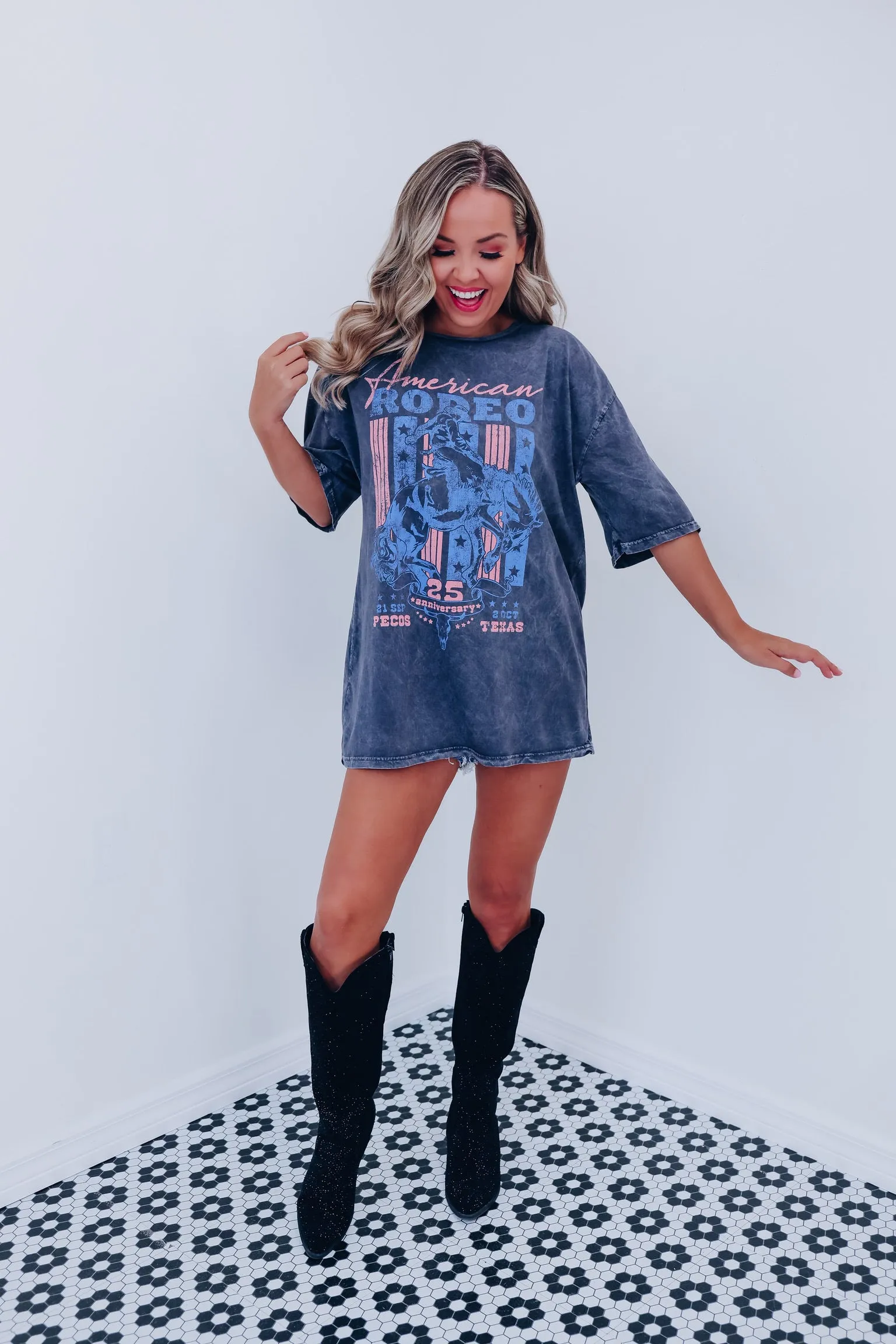 American Rodeo Graphic Tee - Charcoal