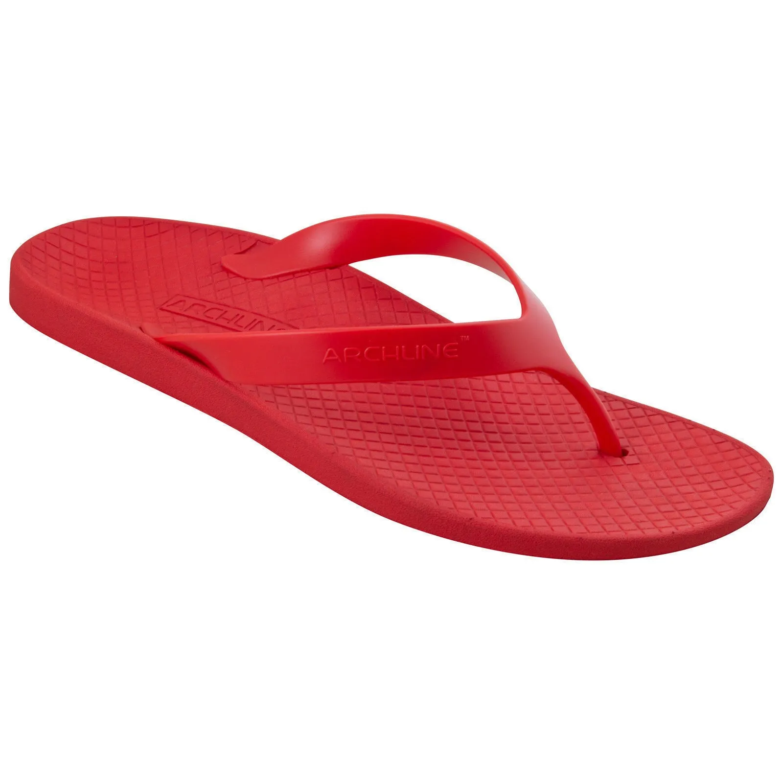 ARCHLINE Flip Flops Orthotic Thongs Arch Support Shoes Footwear - Red/Red - EUR 36