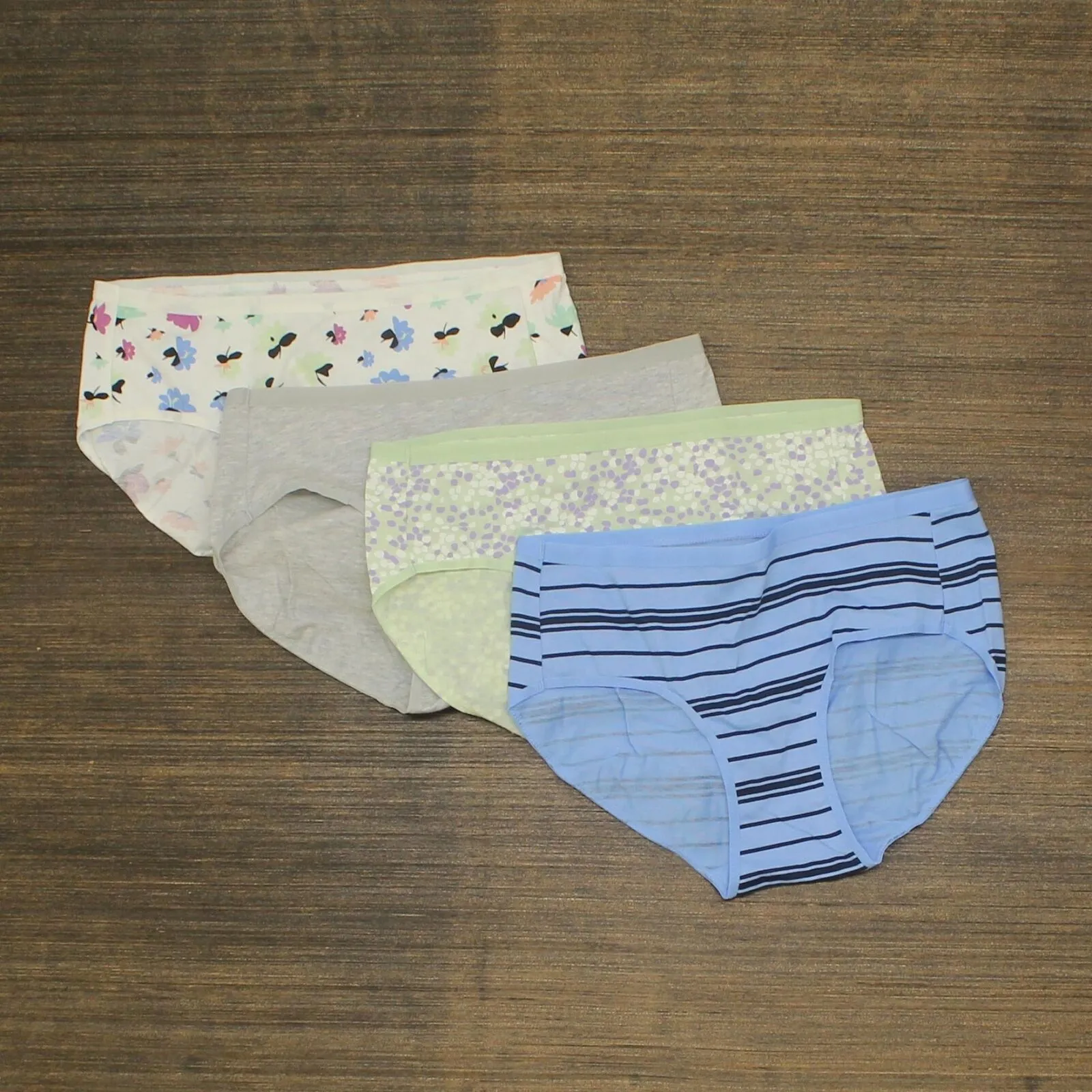 Auden Women's Cotton Hipster 4 Pack Panties Assorted Neutrals XS (0-2)