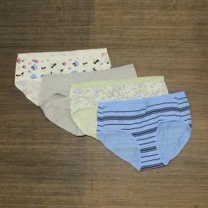 Auden Women's Cotton Hipster 4 Pack Panties Assorted Neutrals XS (0-2)