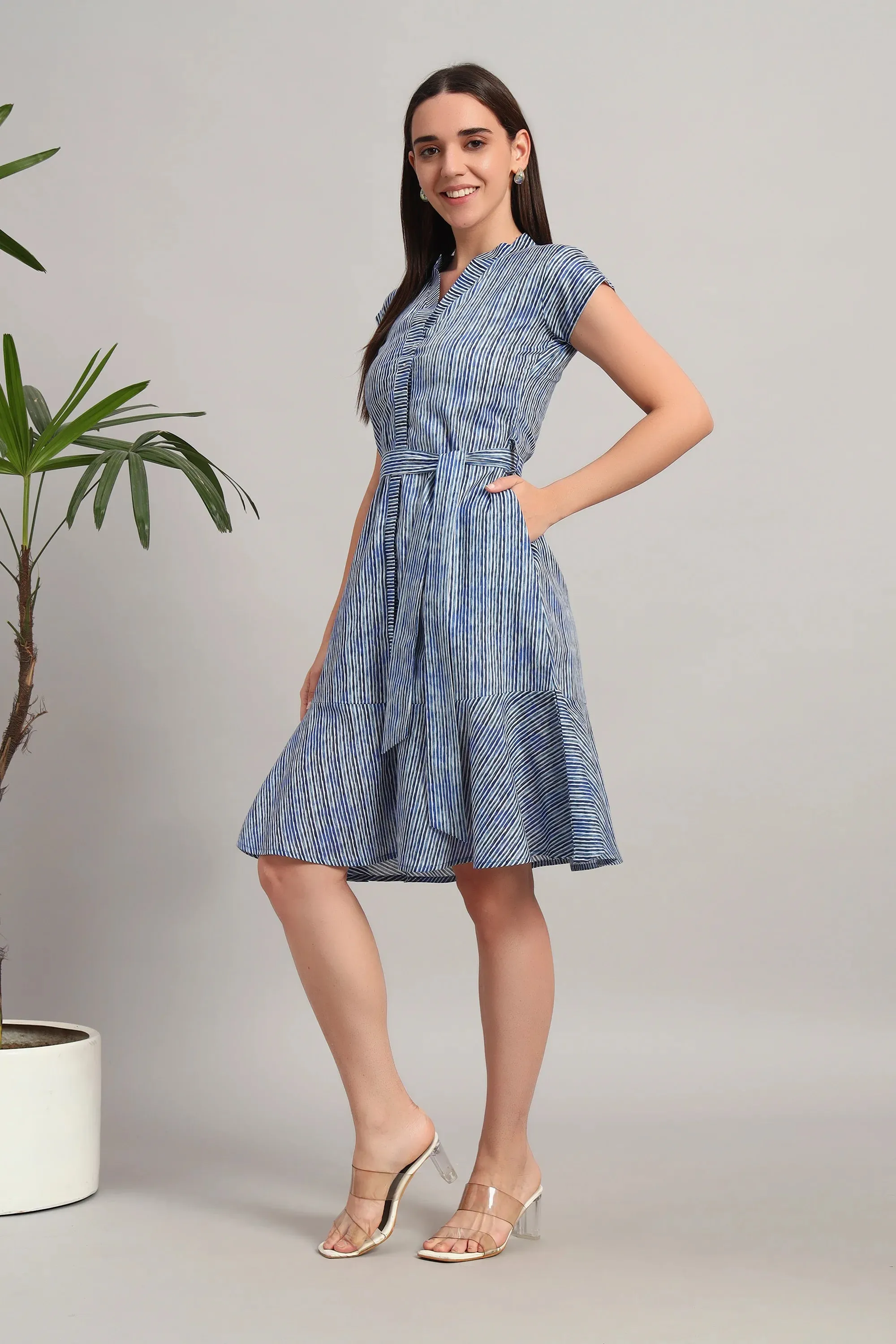 Bayside Blues Midi Dress