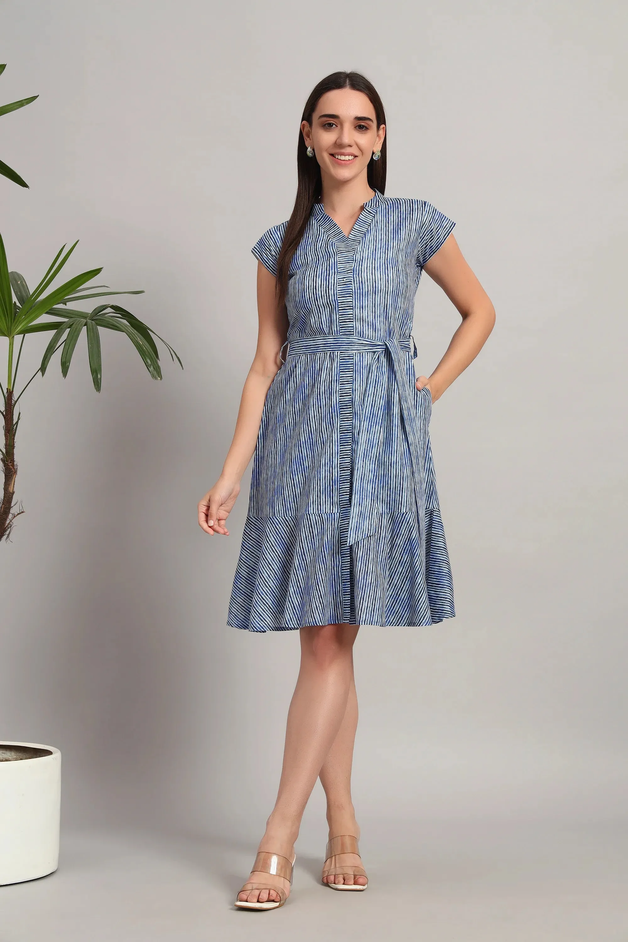 Bayside Blues Midi Dress