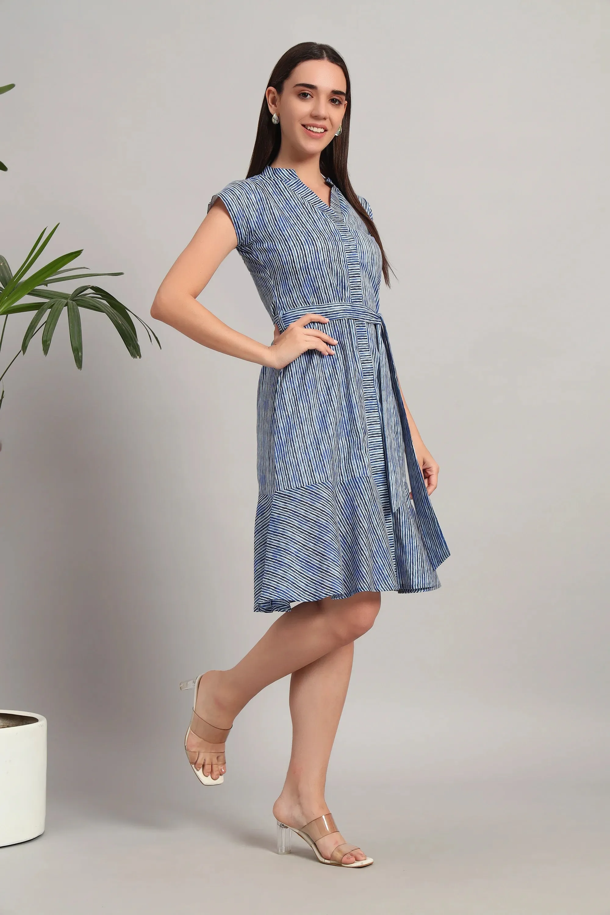 Bayside Blues Midi Dress