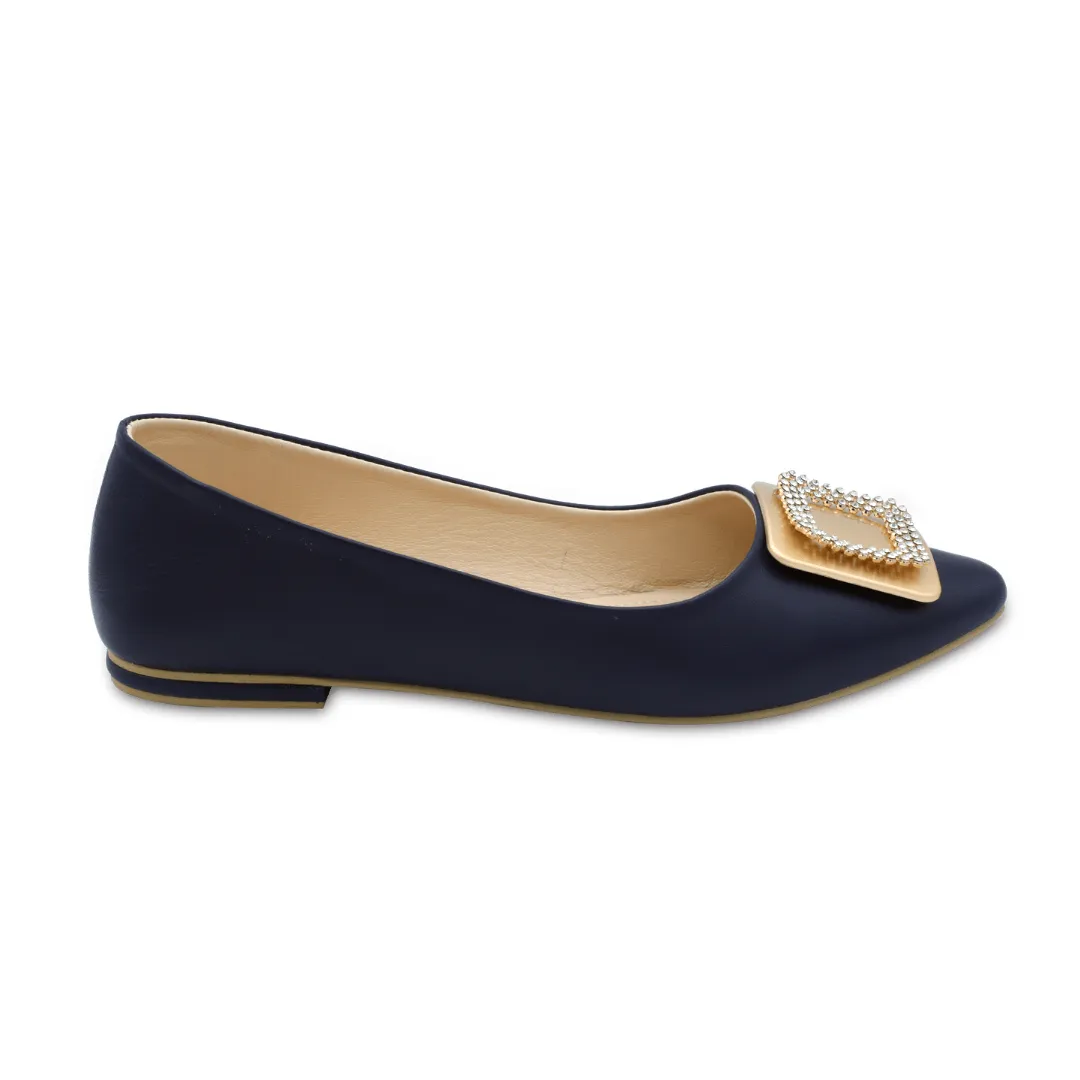 Belle Flats - Navy Blue Flat Pumps