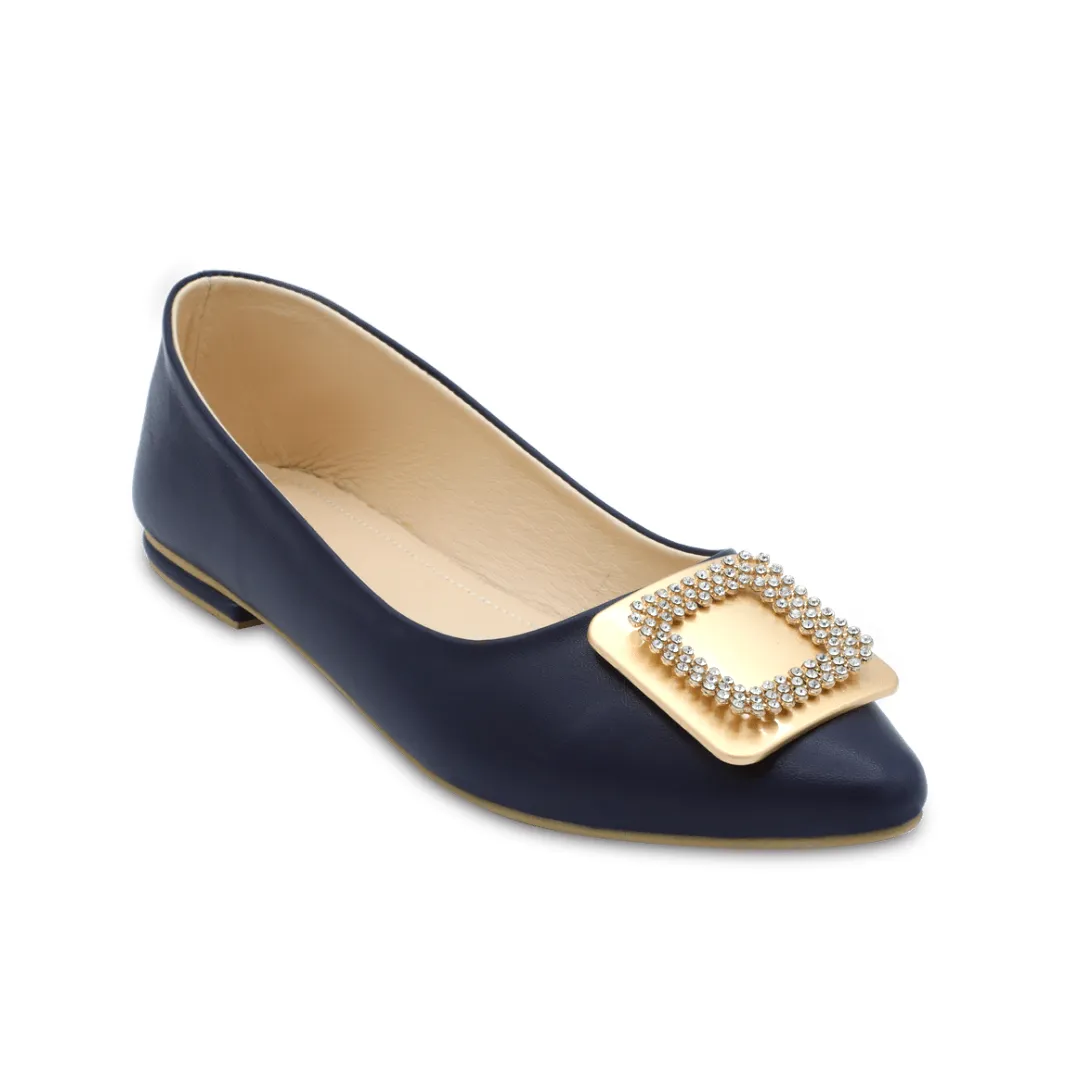 Belle Flats - Navy Blue Flat Pumps