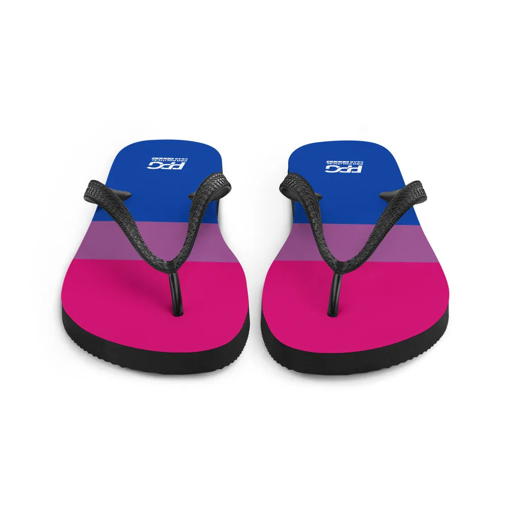 Bi-Sexual Flag Flip-Flops