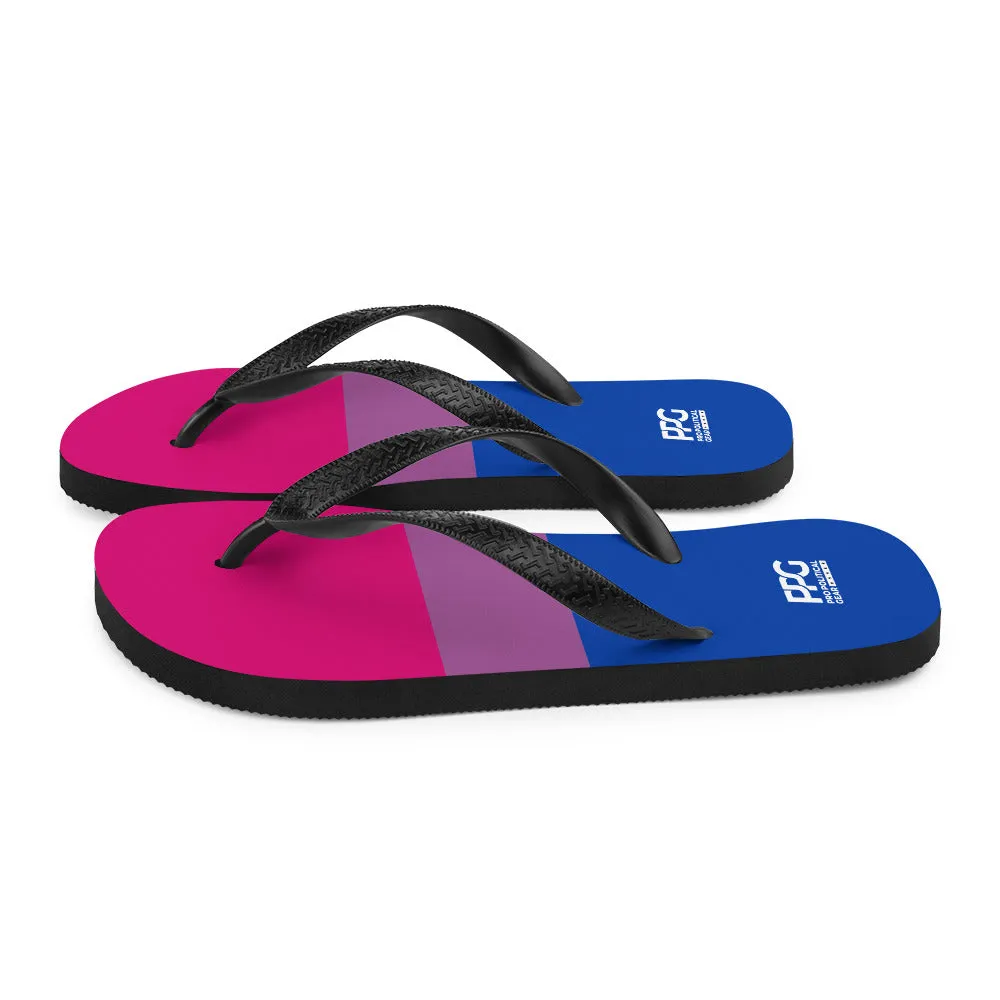 Bi-Sexual Flag Flip-Flops