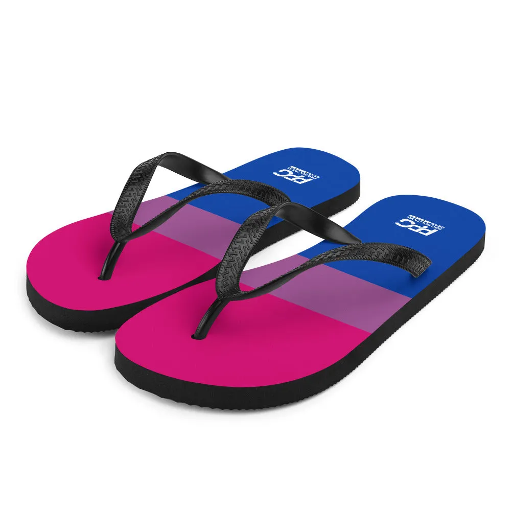Bi-Sexual Flag Flip-Flops