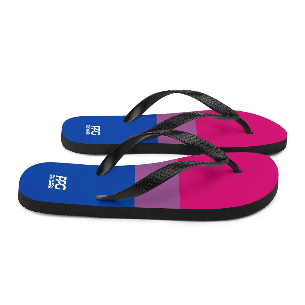 Bi-Sexual Flag Flip-Flops