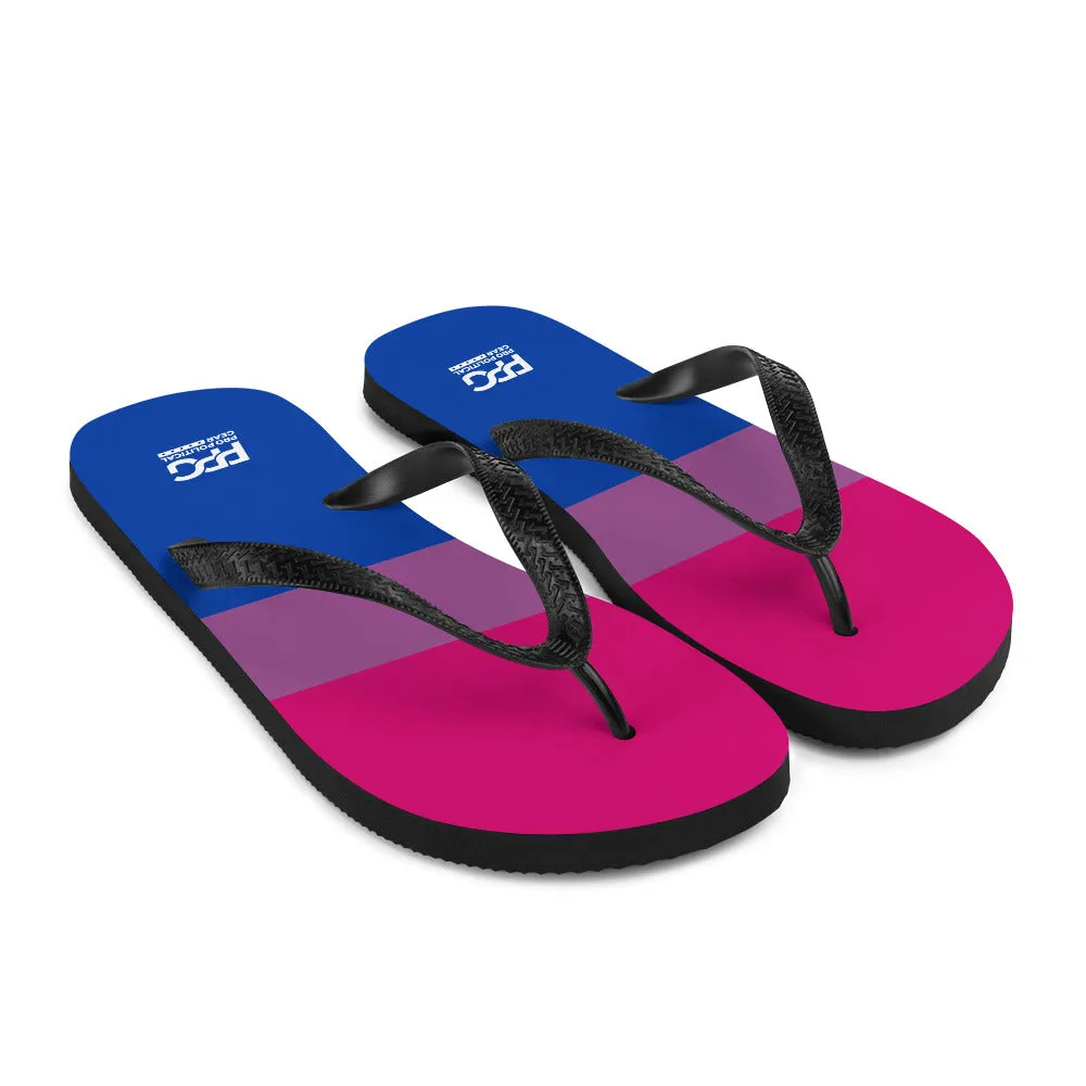Bi-Sexual Flag Flip-Flops