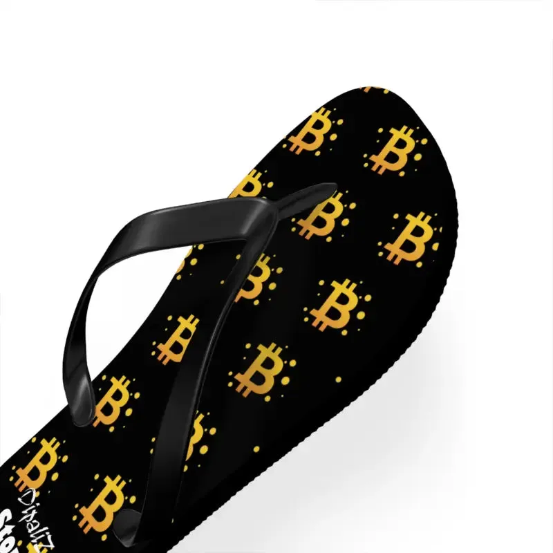 Bitcoin Symbol Flip Flops Spark Endless Summer Vibes