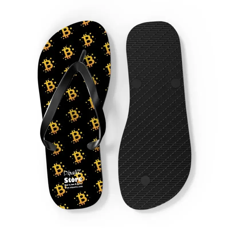 Bitcoin Symbol Flip Flops Spark Endless Summer Vibes