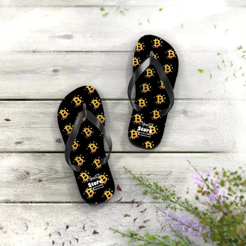 Bitcoin Symbol Flip Flops Spark Endless Summer Vibes