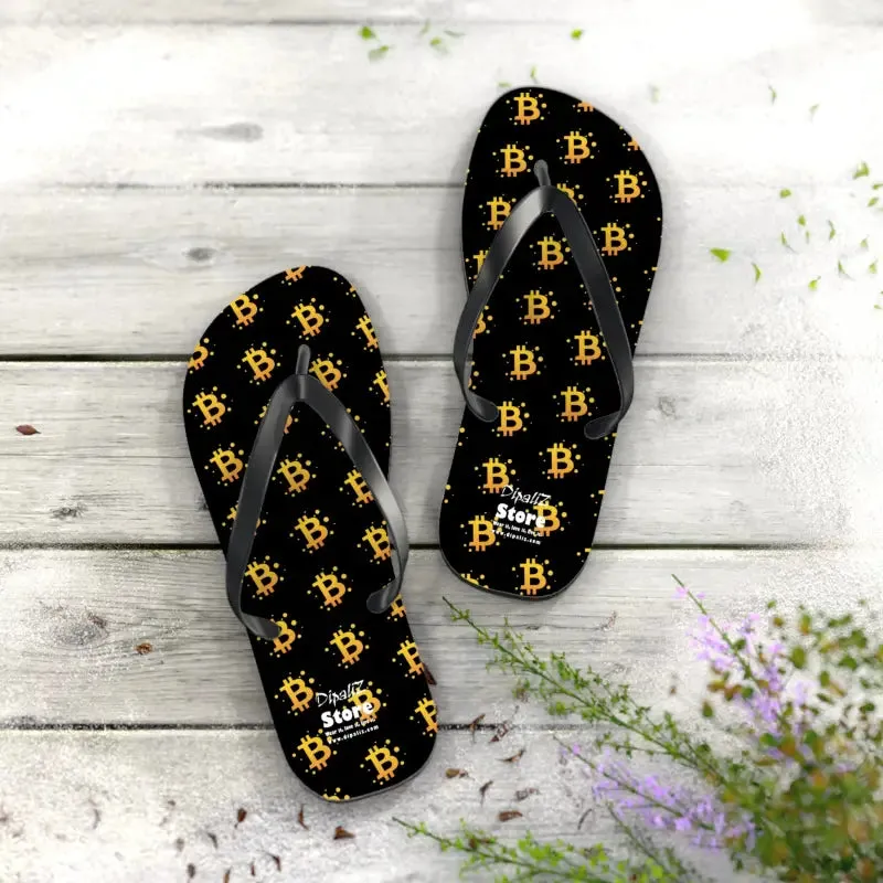 Bitcoin Symbol Flip Flops Spark Endless Summer Vibes