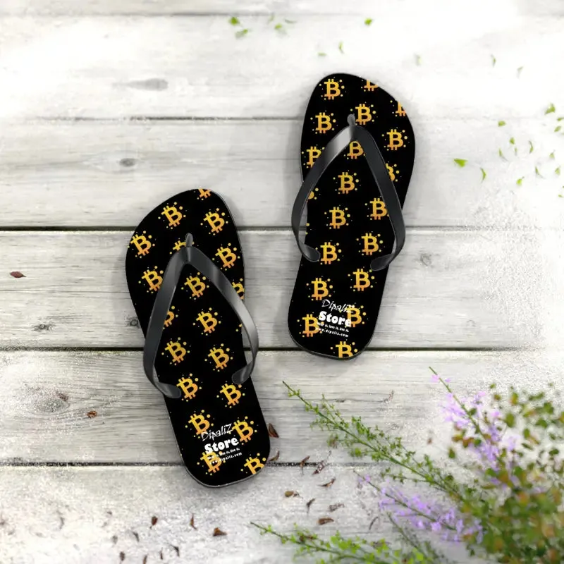 Bitcoin Symbol Flip Flops Spark Endless Summer Vibes