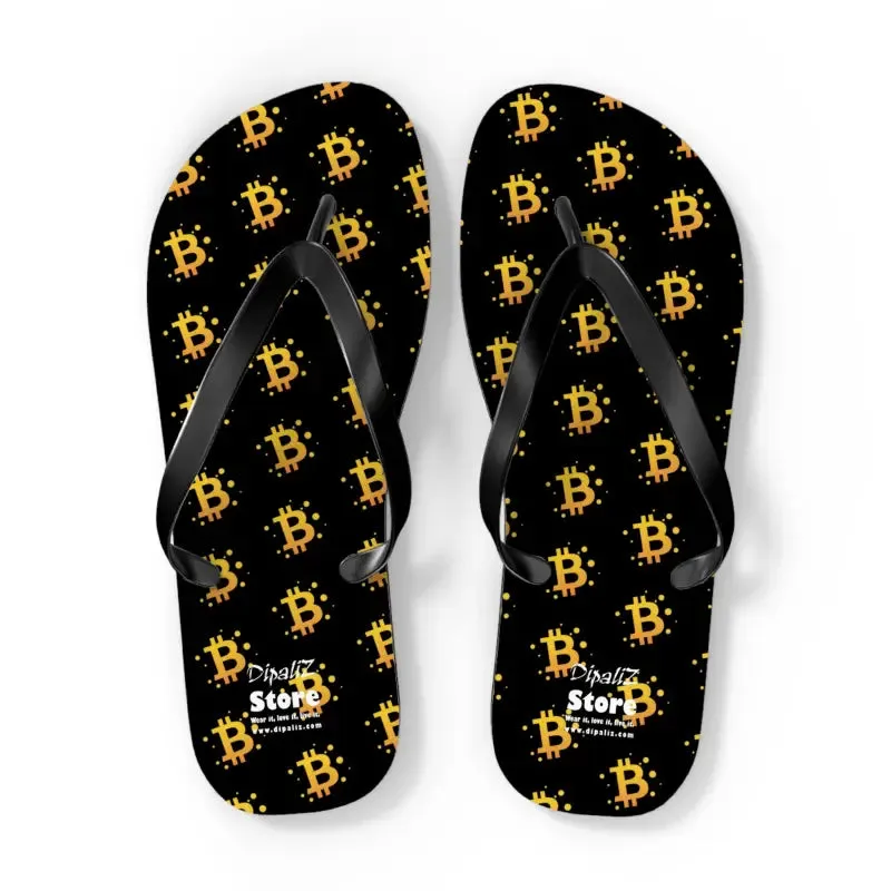 Bitcoin Symbol Flip Flops Spark Endless Summer Vibes