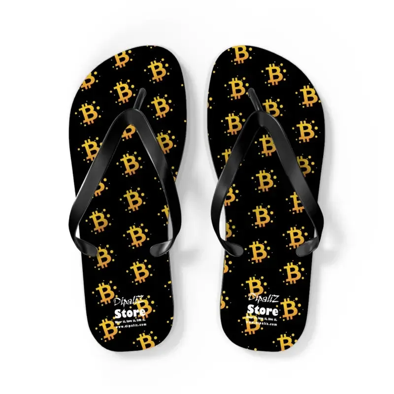 Bitcoin Symbol Flip Flops Spark Endless Summer Vibes