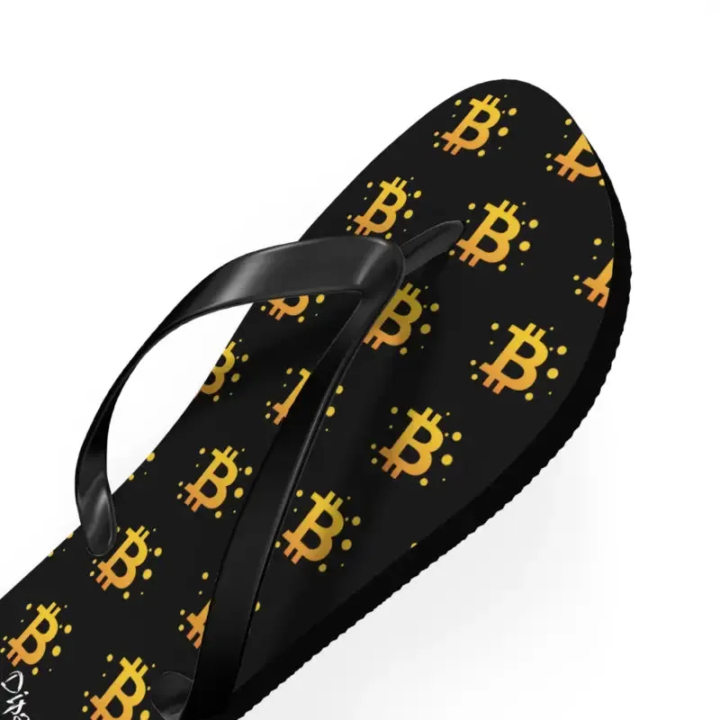 Bitcoin Symbol Flip Flops Spark Endless Summer Vibes