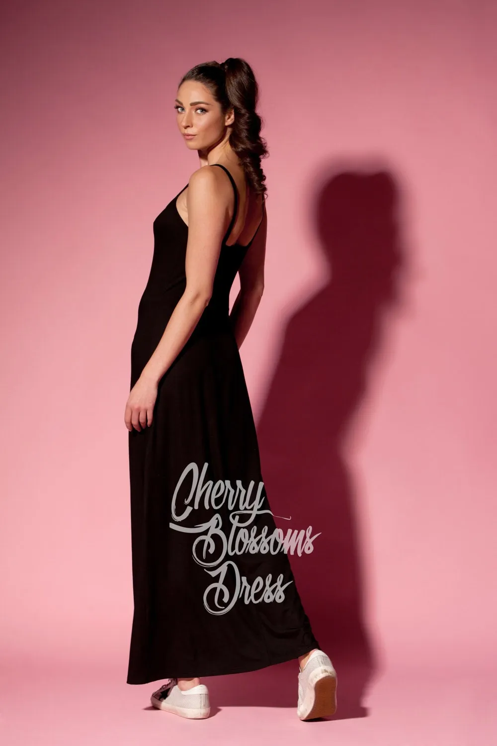 Black Slip Dress, Cocktail Maxi Dress, Elegant Dress, Minimalist Clothing, Romantic Dress, Plus Size Clothing, Evening Dress, Formal Dress