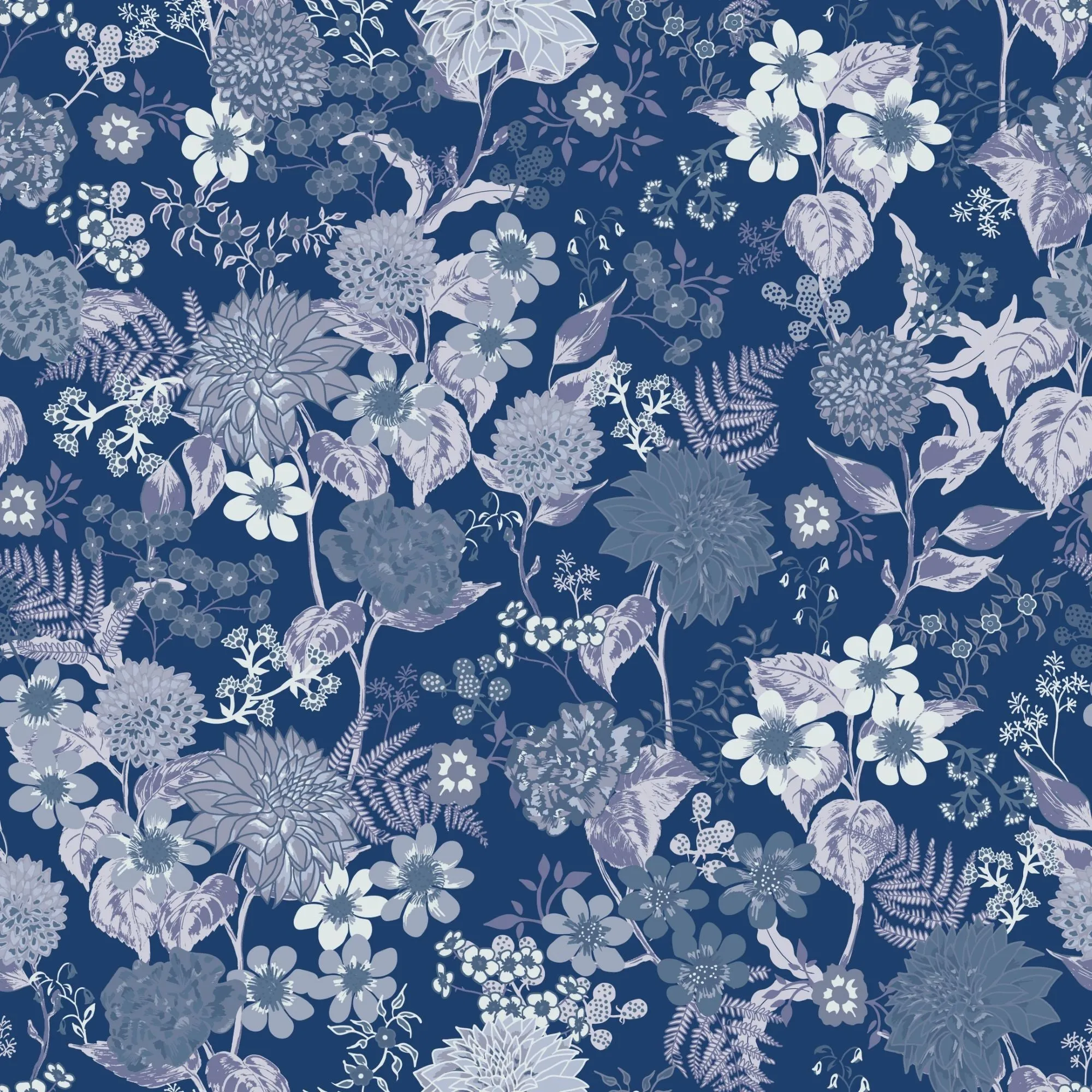 Blair Dress in Wedgewood Flourish