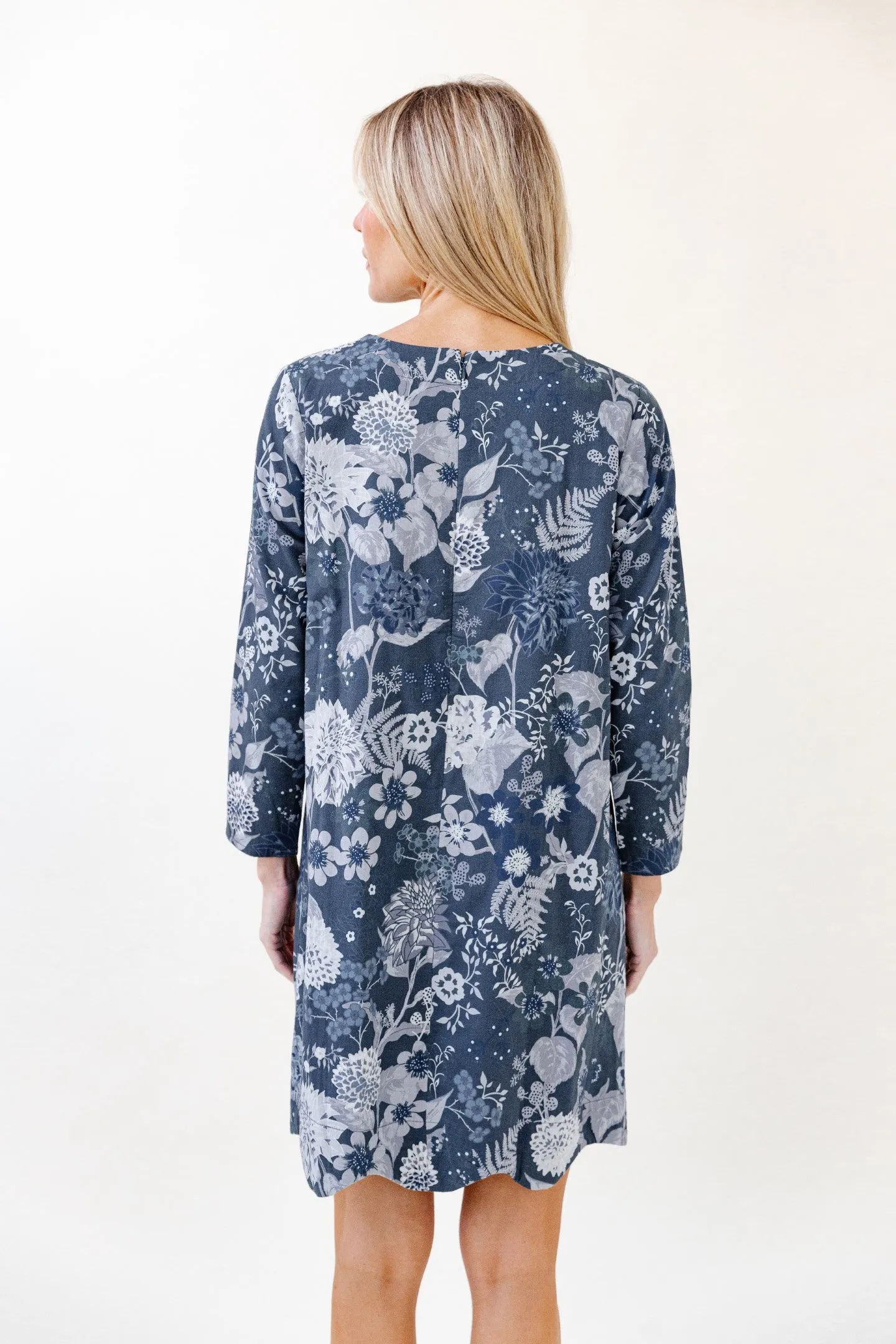 Blair Dress in Wedgewood Flourish