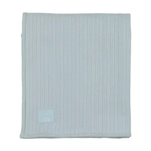 Blue fog pointelle blanket by Bee & Dee