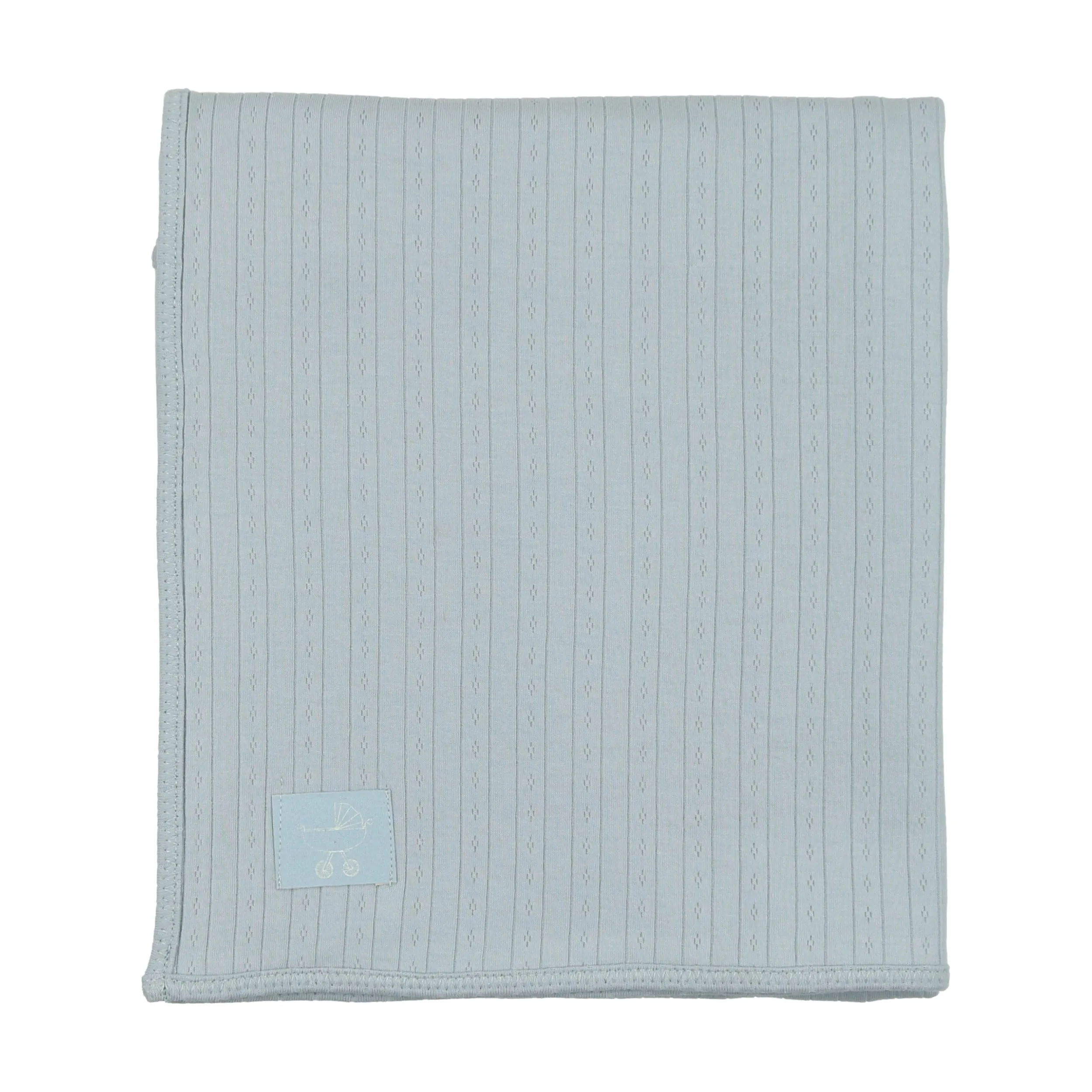 Blue fog pointelle blanket by Bee & Dee