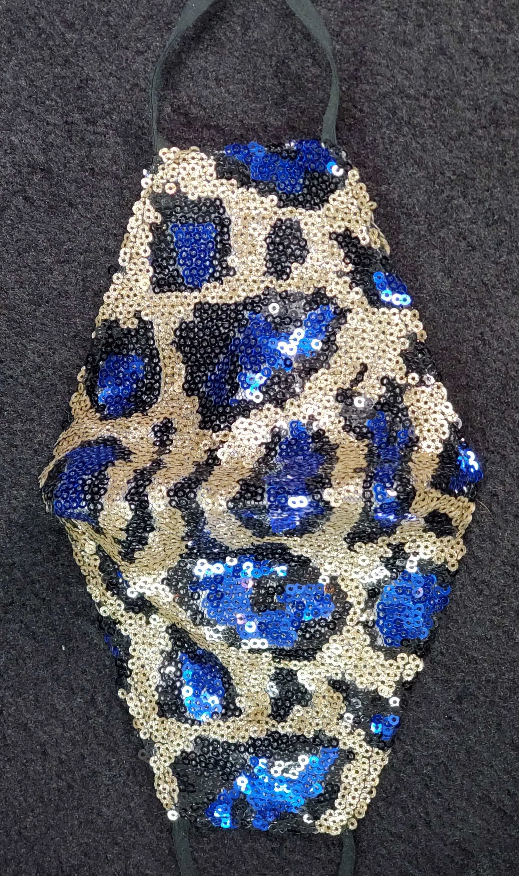 Blue Leopard Bling Mask